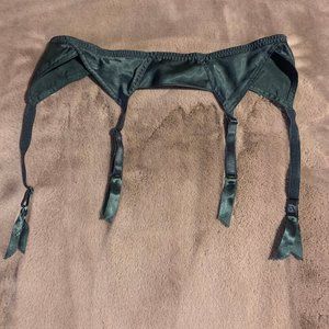 Top Stitch Black Garter Belt Sz S/M